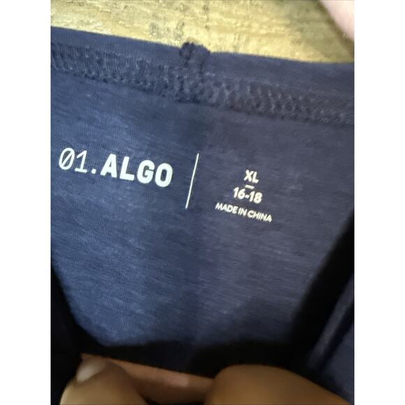 Boys 01.Algo AlgoFlex Active Solid Hooded Pullover, Navy, XL (16-18) - Picture 3 of 4